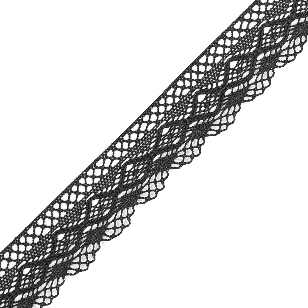Black European Crochet Trim - 1"