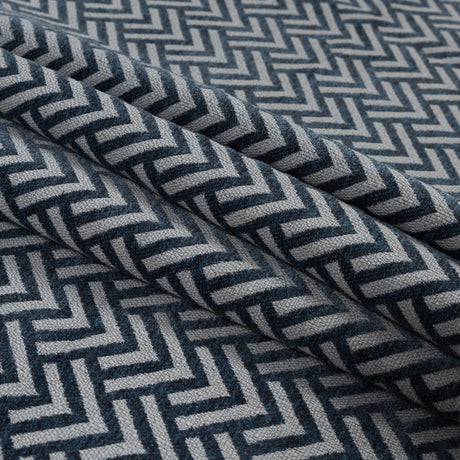 Midnight Navy Chevron Upholstery Chenille