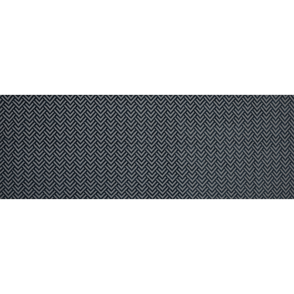 Midnight Navy Chevron Upholstery Chenille