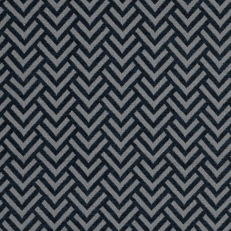 Midnight Navy Chevron Upholstery Chenille