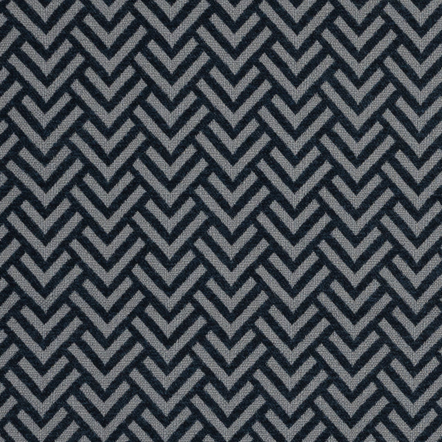 Midnight Navy Chevron Upholstery Chenille