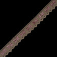 Beige and Pink Crochet Chenille Trim - 1.5"