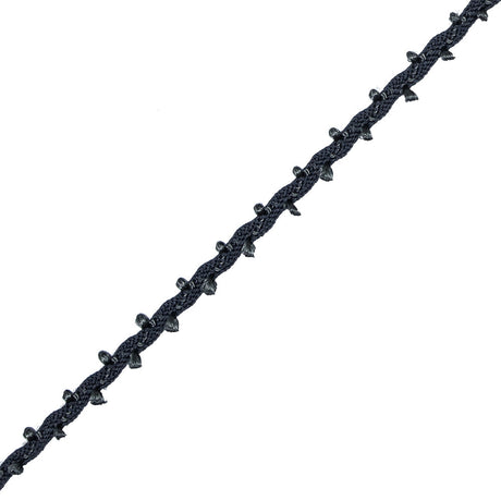 Charcoal European Crochet Trim - 0.25"