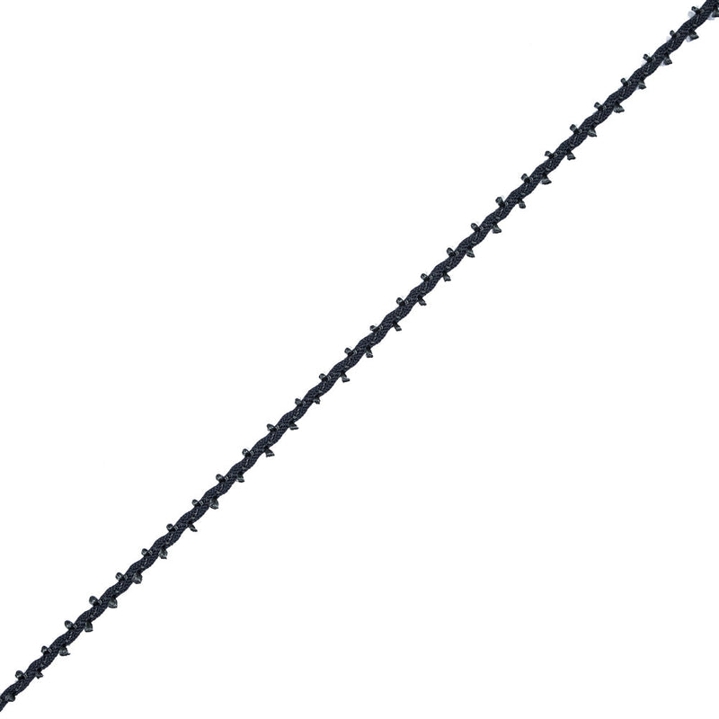 Charcoal European Crochet Trim - 0.25"
