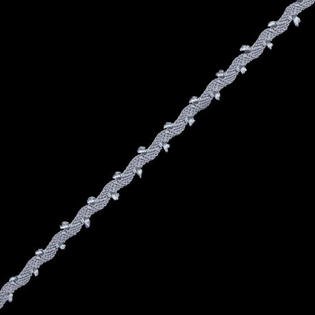 Silver Gray European Crochet Trim - 0.25"