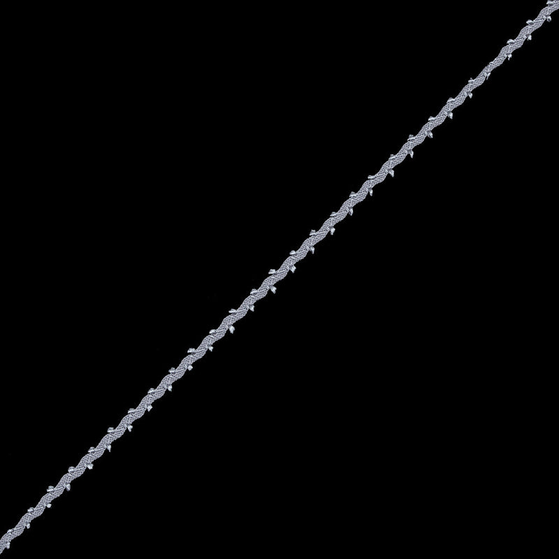 Silver Gray European Crochet Trim - 0.25"