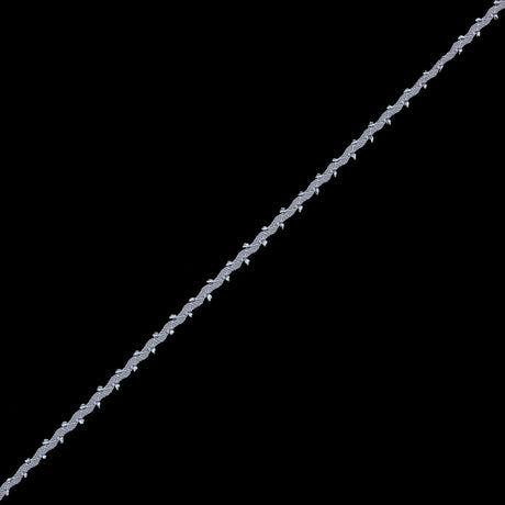 Silver Gray European Crochet Trim - 0.25"