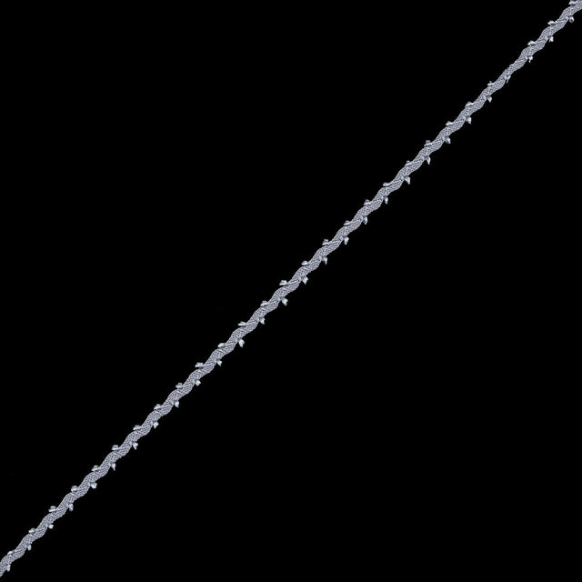 Silver Gray European Crochet Trim - 0.25"