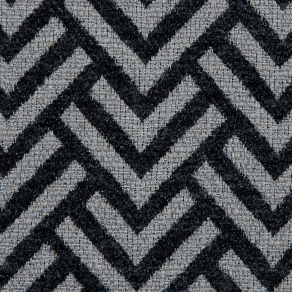 Gray Chevron Upholstery Chenille