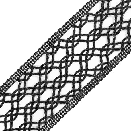 Black European Crochet Trim - 2.25"