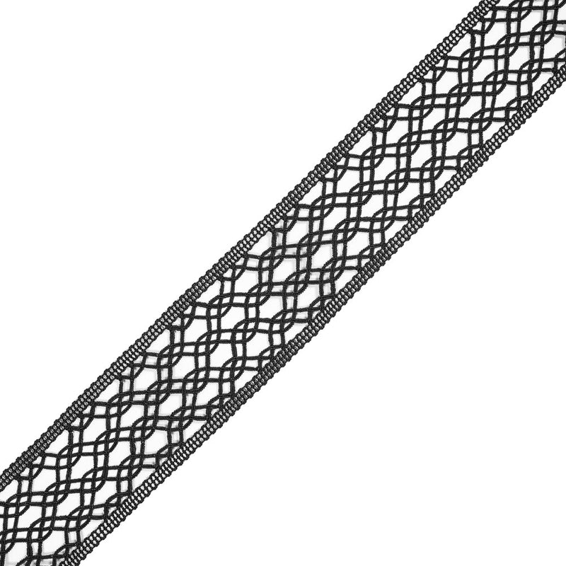Black European Crochet Trim - 2.25"