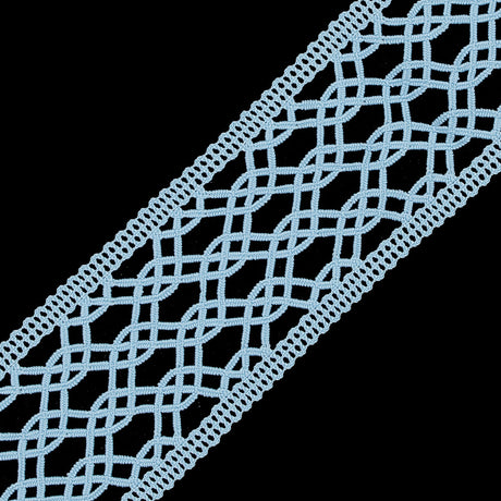 Light Blue European Crochet Trim - 2.25"