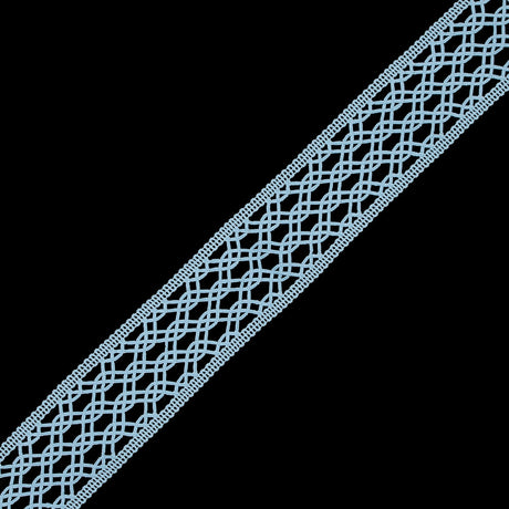 Light Blue European Crochet Trim - 2.25"
