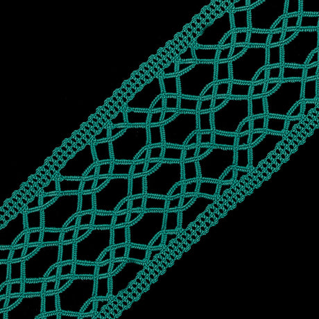 Kelly Green European Crochet Trim - 2.25"