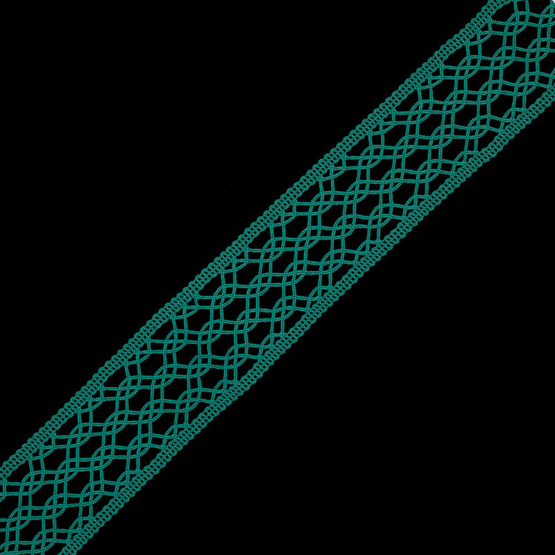 Kelly Green European Crochet Trim - 2.25"