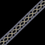 Gray and Yellow European Crochet Trim - 0.5"