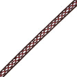 Brown and Coral European Crochet Trim - 0.5"