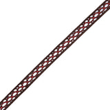 Brown and Coral European Crochet Trim - 0.5"