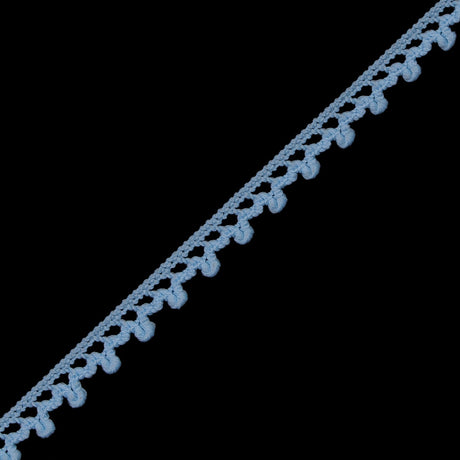 European Light Blue Dainty Crochet Trim - 5/16"