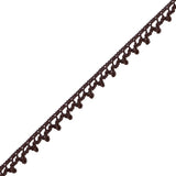 European Brown Dainty Crochet Trim - 5/16"