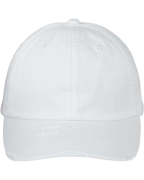 Adams Headwear Classic Pigment Distressed Dad Hat Washed Cotton Cap