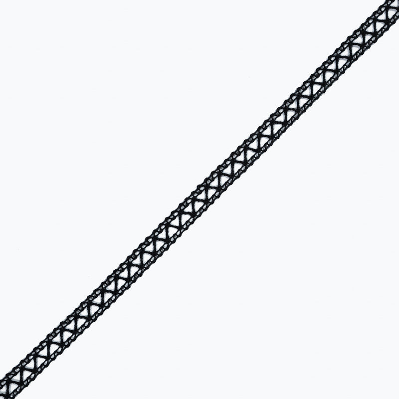 Black European Cotton Crochet Trim - 0.5"