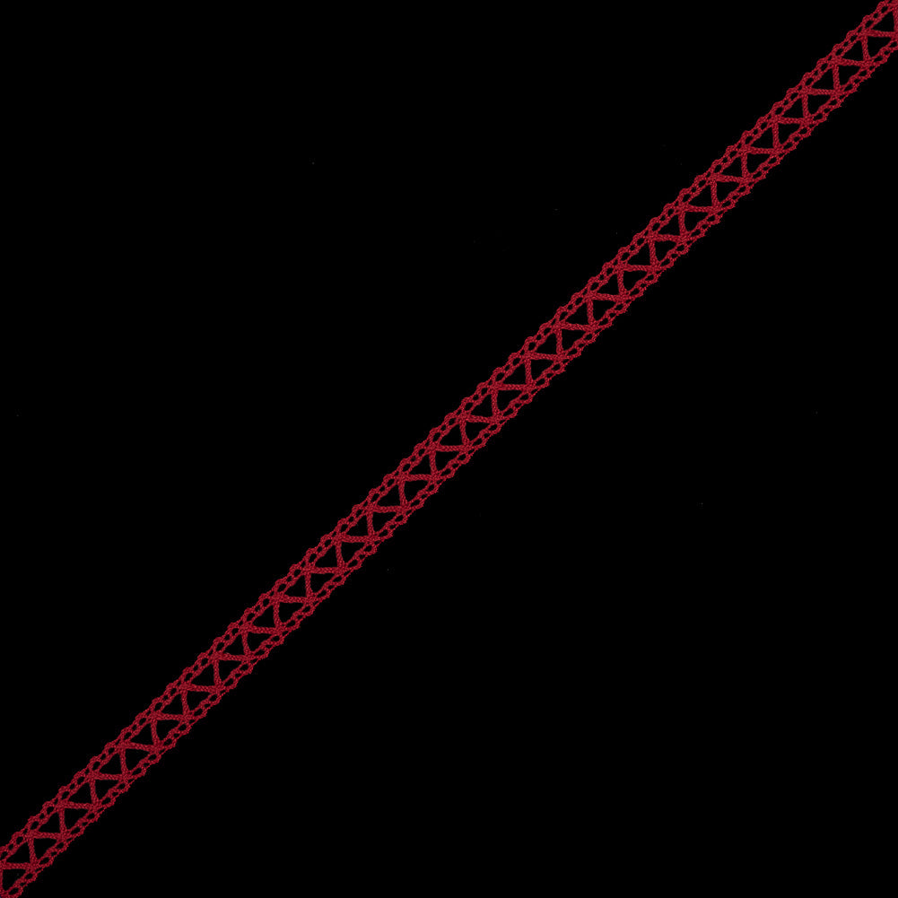 Red European Cotton Crochet Trim - 0.5"
