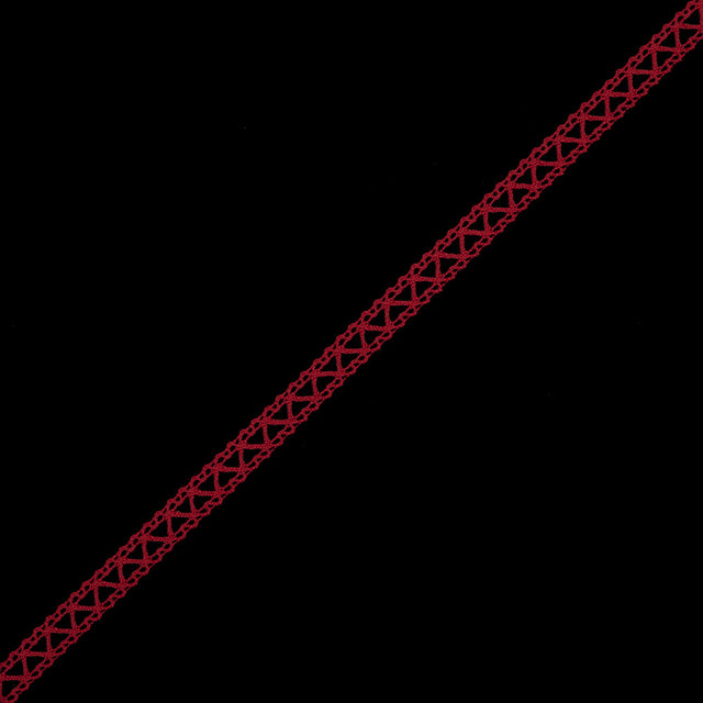 Red European Cotton Crochet Trim - 0.5"