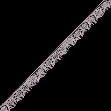 European Pink Crochet Lace Cotton Trim with Scalloped Edge - 3/4"