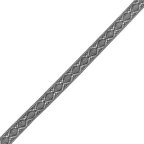 European Black Diamonds Crochet Lace Cotton Trimming - 3/4"