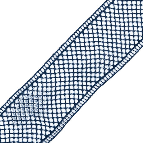 Navy European Cotton Crochet Trim - 1.5"