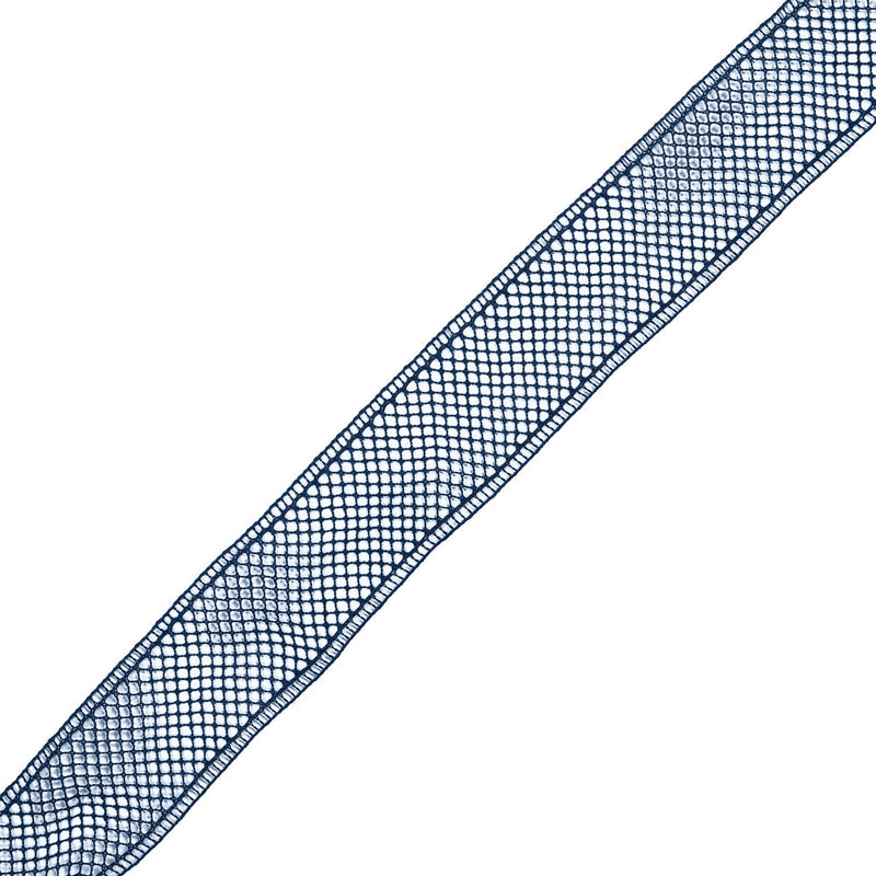 Navy European Cotton Crochet Trim - 1.5"