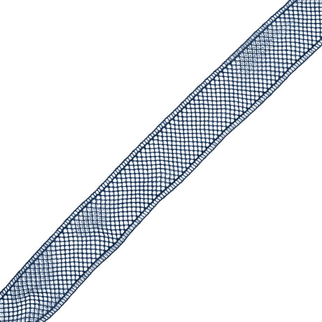 Navy European Cotton Crochet Trim - 1.5"