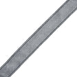 Charcoal European Cotton Crochet Trim - 1.5"