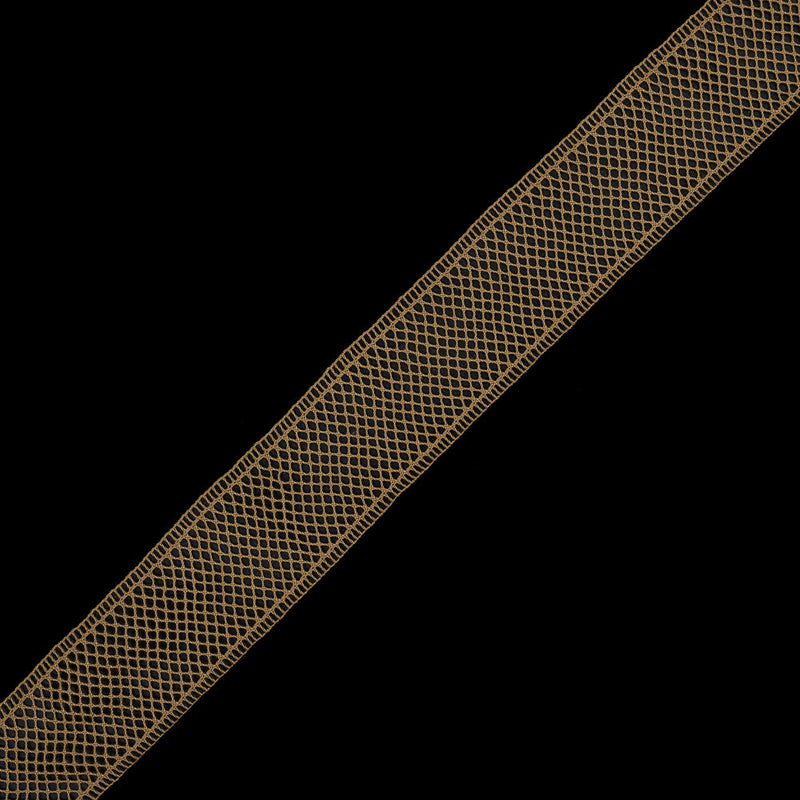Gold European Cotton Crochet Trim - 1.5"