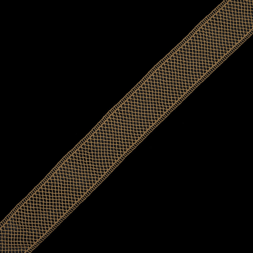 Gold European Cotton Crochet Trim - 1.5"