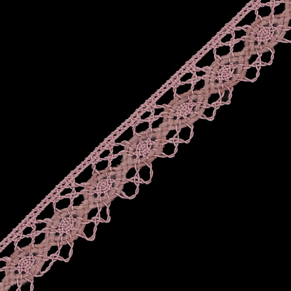 Dusty Rose European Crochet Trim - 0.75"