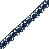 Navy European Crochet Trim - 0.75"