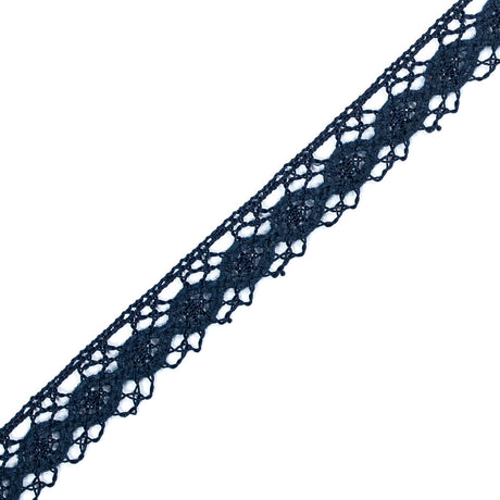 Navy European Crochet Trim - 0.75"