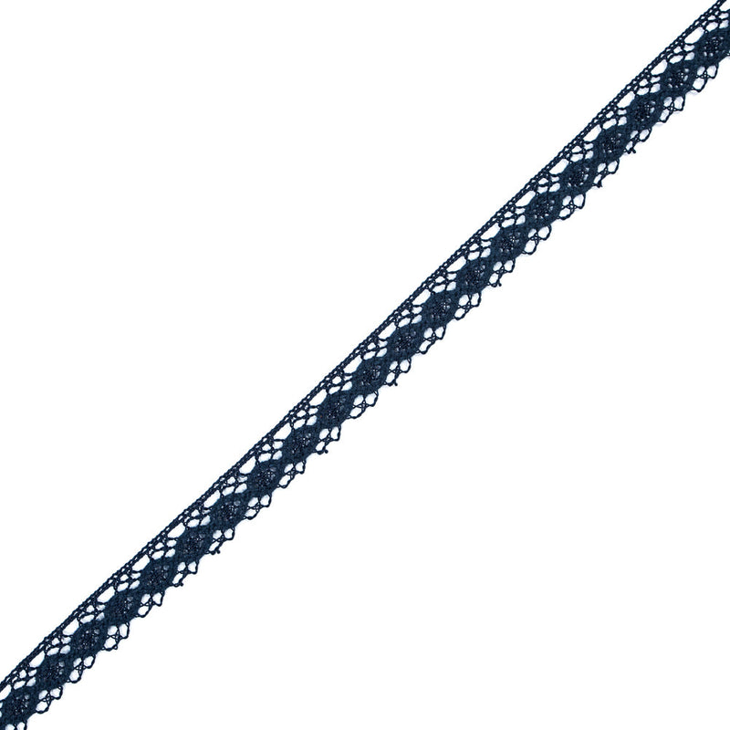 Navy European Crochet Trim - 0.75"