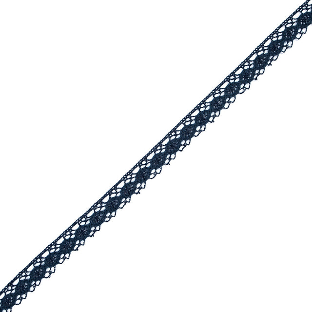 Navy European Crochet Trim - 0.75"