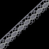 Silver European Crochet Trim - 0.75"