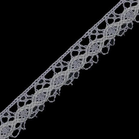 Silver European Crochet Trim - 0.75"