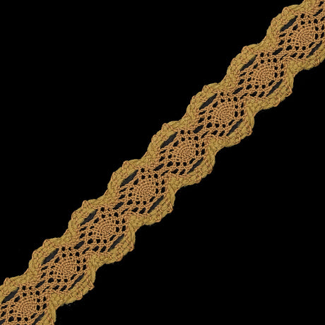 Gold European Crochet Trim - 0.875"