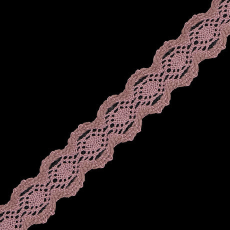 Dusty Rose European Crochet Trim - 0.875"