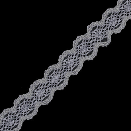 Silver European Crochet Trim - 0.875"