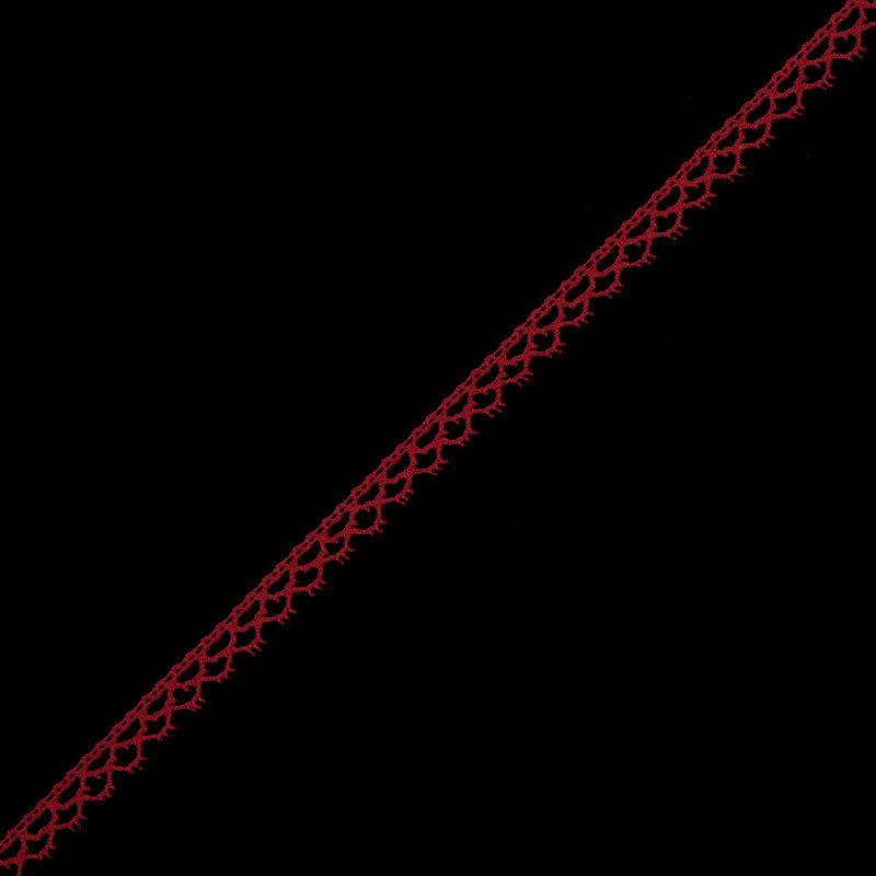 Red European Cotton Crochet Trim - 0.375"