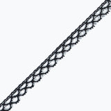 Black European Cotton Crochet Trim - 0.375"
