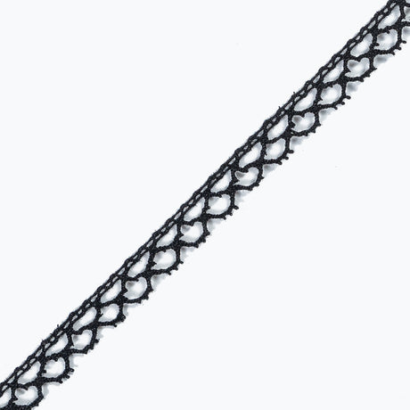 Black European Cotton Crochet Trim - 0.375"