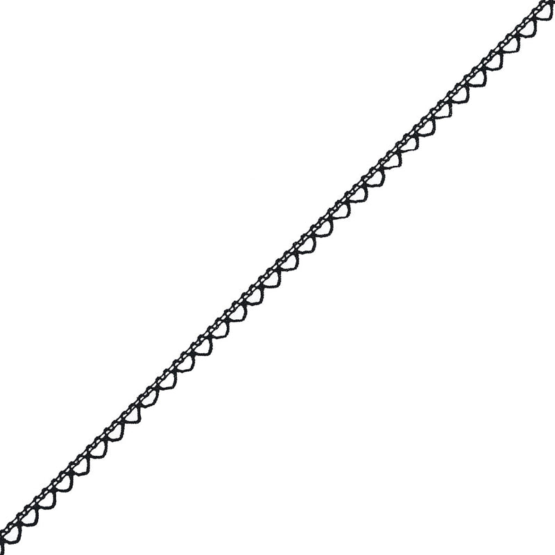 Black European Cotton Crochet Trim - 0.375"